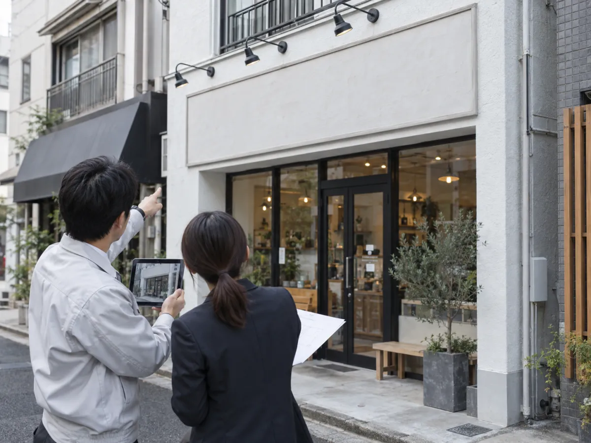 店舗外観を確認し専門施工の対応範囲を整理する活用イメージ