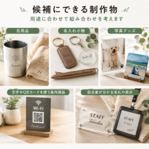 名入れ制作物候補