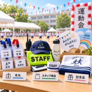 運動会の名札・スタッフ用品・記念品