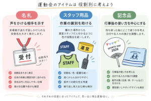 運動会の名札・スタッフ用品・記念品