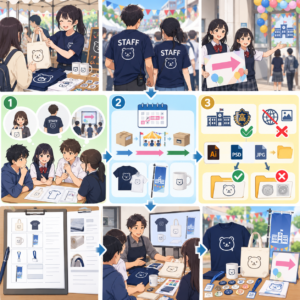 文化祭・学園祭グッズの準備手順｜用途・使用期間・データを整理する