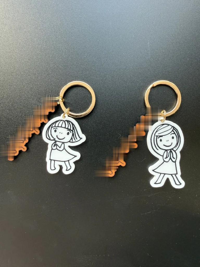 人物イラスト付きキーホルダー2点