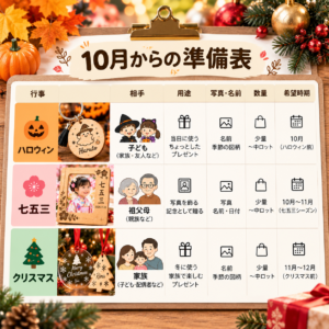 １０月からの準備表